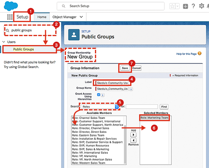 How to create a public group using roles to populate its member list.