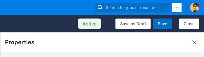 The Save button in the automation builder header