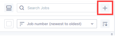 location of the quick job create button