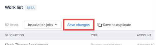 save changes option