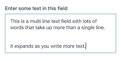 Text input component example in Skedulo Plus
