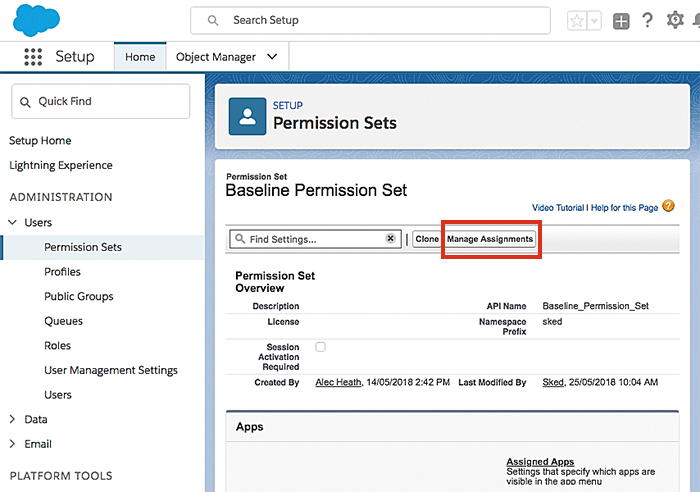 How to manage the assigned users of a permission set.