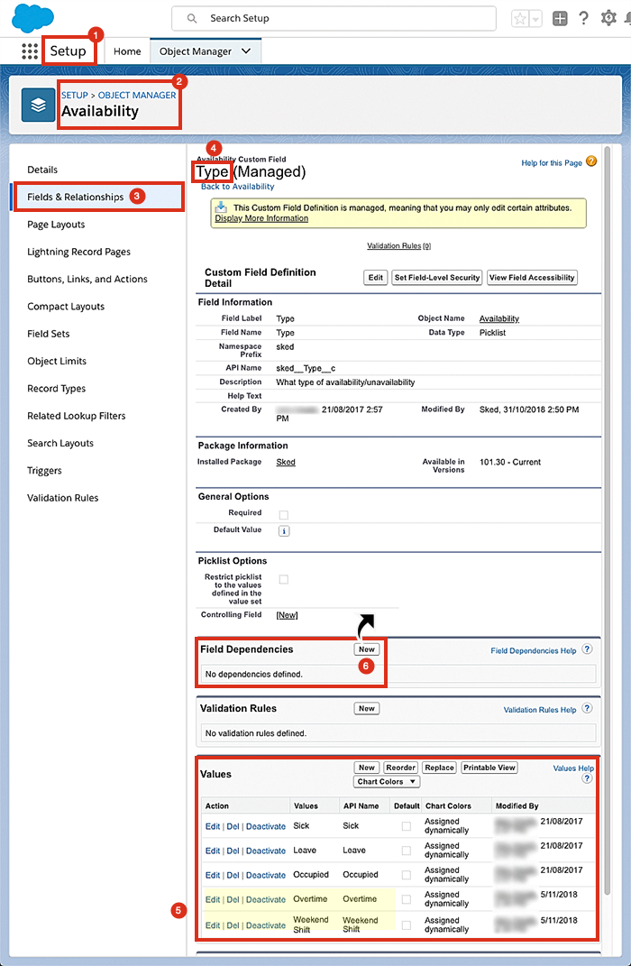 How to add new availability types using Salesforce CRM.