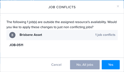 job conflicts notification