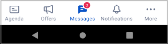 dynamic messaging notifications header