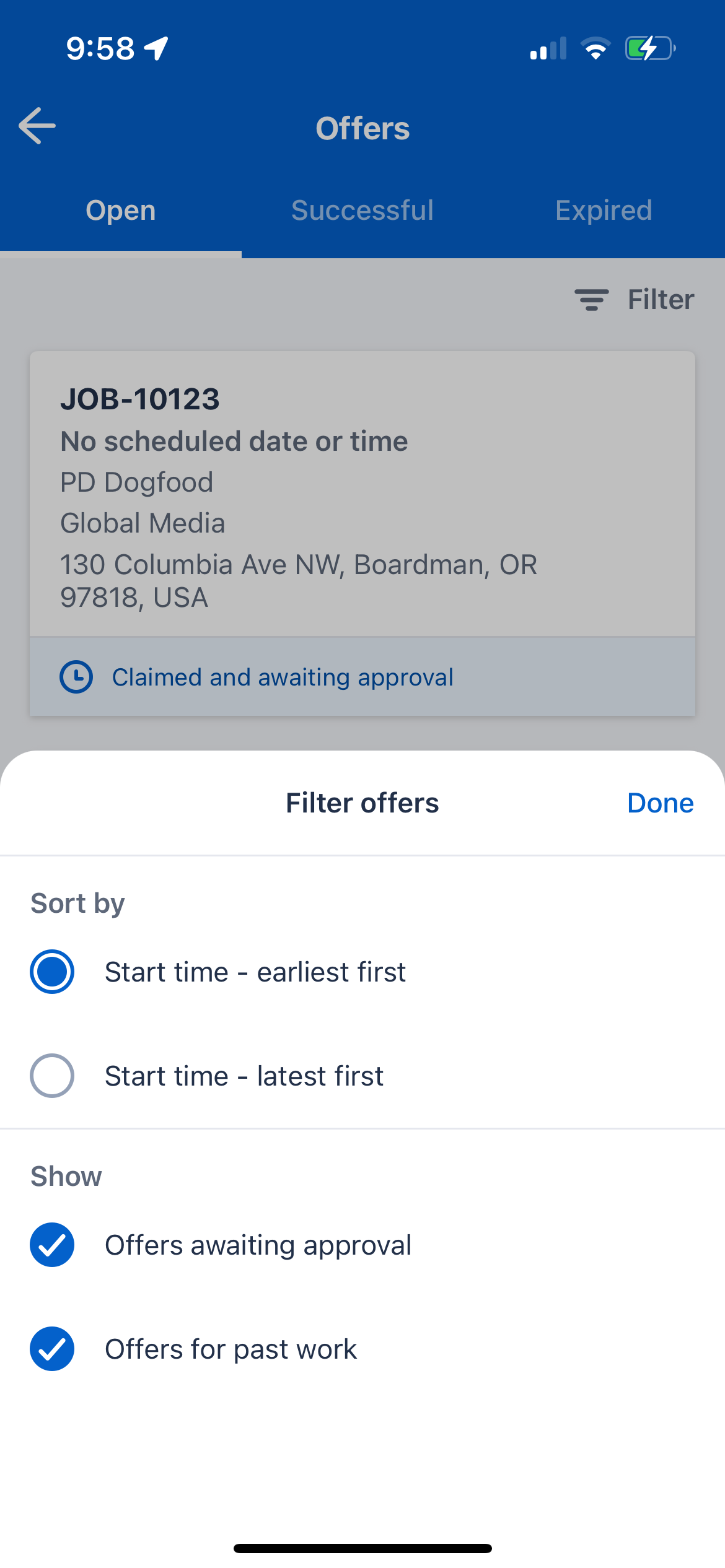 Filter offers