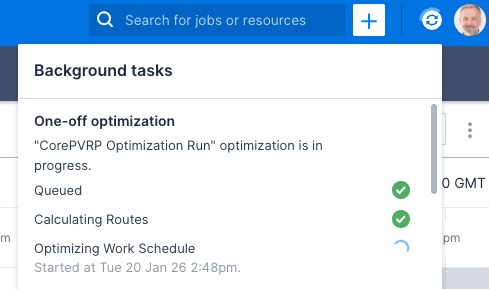 background tasks in progress